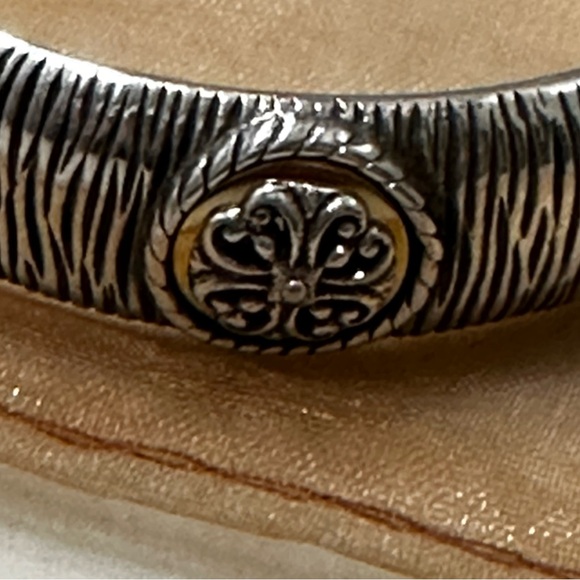 BRIGHTON Vintage Bracelet With Gold Accent On Silver Metal - Picture 3 of 8